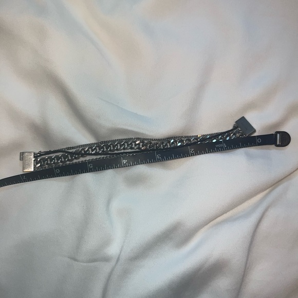 Saint Laurent Bracelet Silver and Cotton Chain - Picture 7 of 8